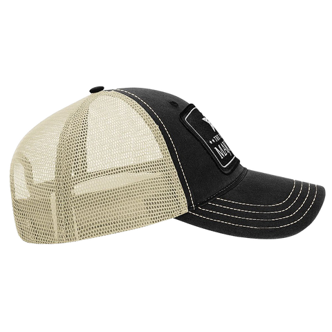 Black Arch Patch Hat - R111 - Black/Khaki