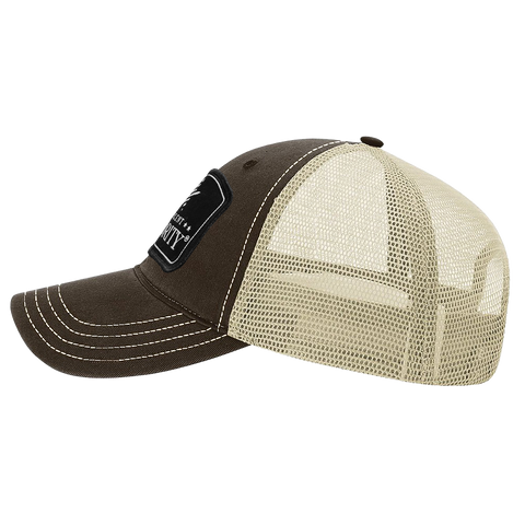 Black Arch Patch Hat - R111 - Brown/Khaki