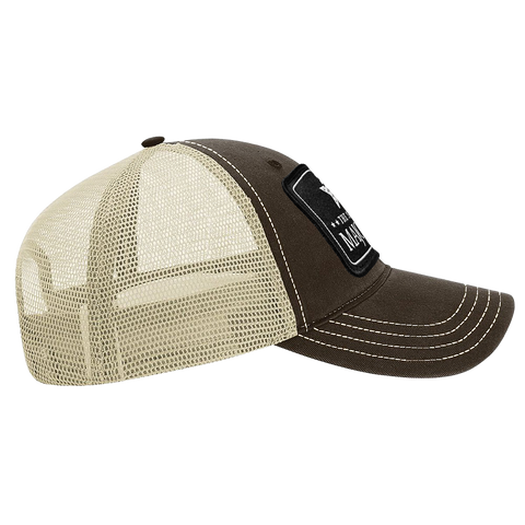 Black Arch Patch Hat - R111 - Brown/Khaki