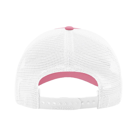 Black Arch Patch Hat - R111 - Pink/White