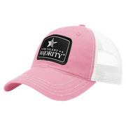 Black Arch Patch Hat - R111 - Pink/White