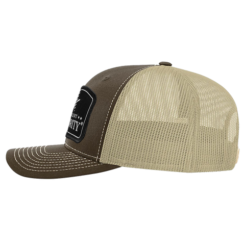 Black Arch Patch Hat - R112 - Brown/Khaki