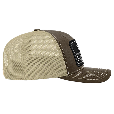 Black Arch Patch Hat - R112 - Brown/Khaki