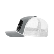 Black Arch Patch Hat - R112 with Rope - Heather Gray/White