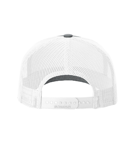 Black Arch Patch Hat - R112 with Rope - Heather Gray/White