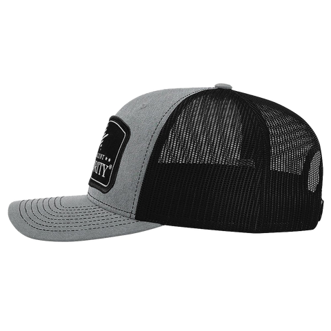 Black Arch Patch Hat - R112 - Heather Gray/Black