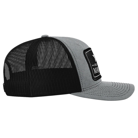 Black Arch Patch Hat - R112 - Heather Gray/Black