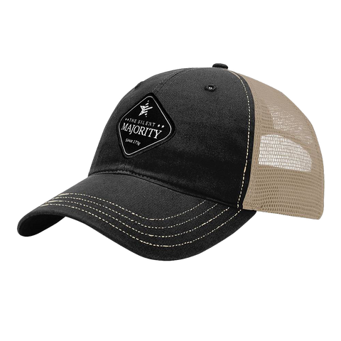 Black Diamond Patch Hat - R111 - Black/Khaki