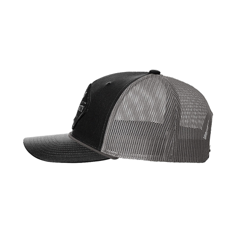 Black Diamond Patch Hat - R112 with Rope - Black/Charcoal/Charcoal