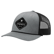 Black Diamond Patch Hat - R112 with Rope - Heather Gray/Black/Black