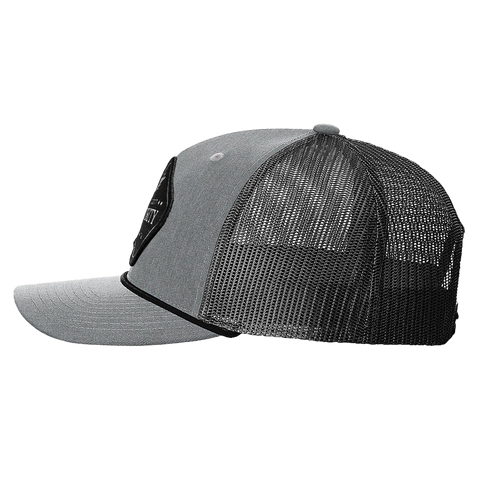 Black Diamond Patch Hat - R112 with Rope - Heather Gray/Black/Black