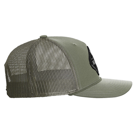 Black Diamond Patch Hat - R112 with Rope - Loden