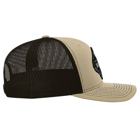 Black Diamond Patch Hat - R112 - Khaki/Coffee