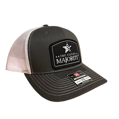 Black Arch Patch Hat | R112 -  Heather Gray/White