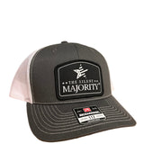 Black Arch Patch Hat | R112 -  Heather Gray/White