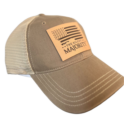 Flag & Brand Square Patch Hat | R111 Driftwood / Khaki