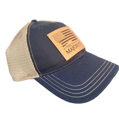 Flag & Brand Square Patch Hat | R111 Navy / Khaki