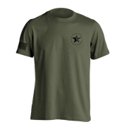 Flag & Brand Vertical | T-shirt - Military Green