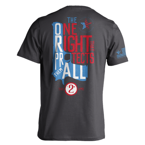 One Right - 2nd Amendment | T-shirt - Heavy Metal Gray