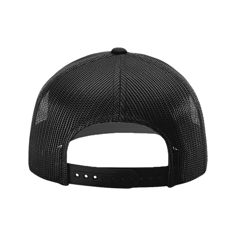 Square Leather Patch Hat R112 Black