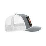 Flag & Brand Color Patch Hat with Rope | R112FPR Heather Gray/White