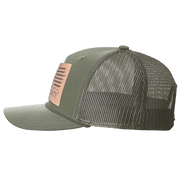 Square Leather Patch Hat R112 Loden