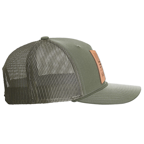 Square Leather Patch Hat R112 Loden