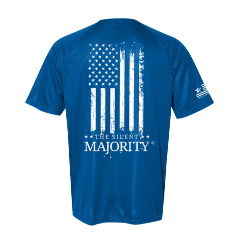 Flag & Brand Vertical | Dry-Fit - Short Sleeve - Royal