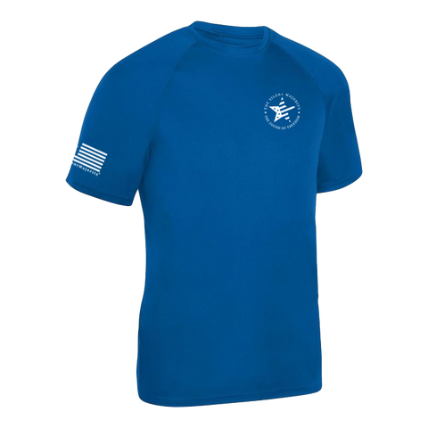 Flag & Brand Vertical | Dry-Fit - Short Sleeve - Royal