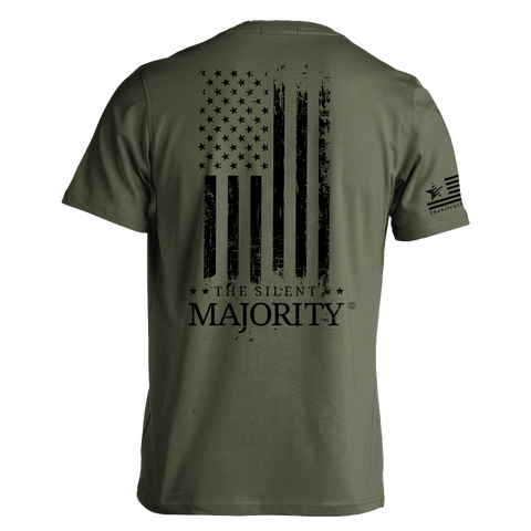 Flag & Brand Vertical | T-shirt - Military Green