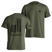 Flag & Brand Vertical | T-shirt - Military Green