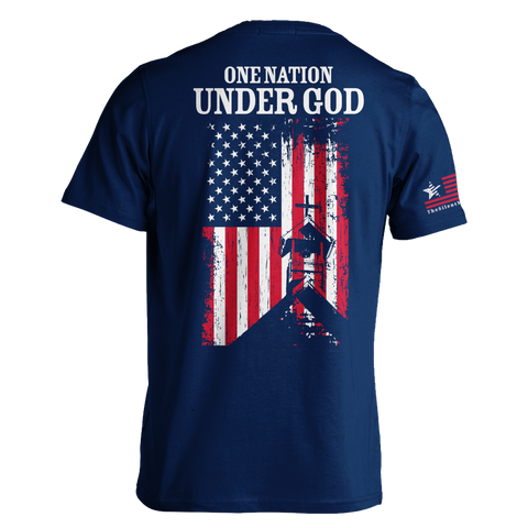 One Nation Under God | Dry-Fit - Short Sleeve - Navy