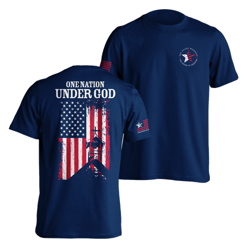 One Nation Under God | Dry-Fit - Short Sleeve - Navy