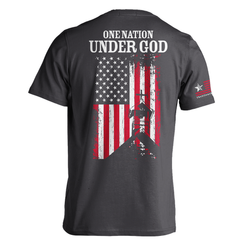 #3 - Heavy Metal Gray | One Nation Under God - T-shirt
