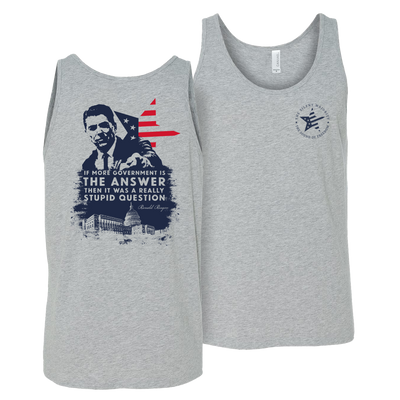 Reagan Stupid Question | Tank Top - Sports Grey