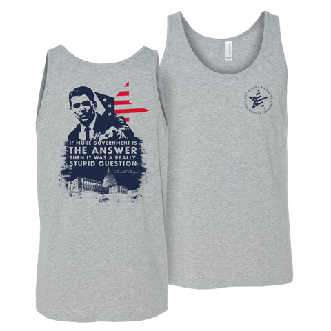 Reagan Stupid Question | Tank Top - Sports Grey