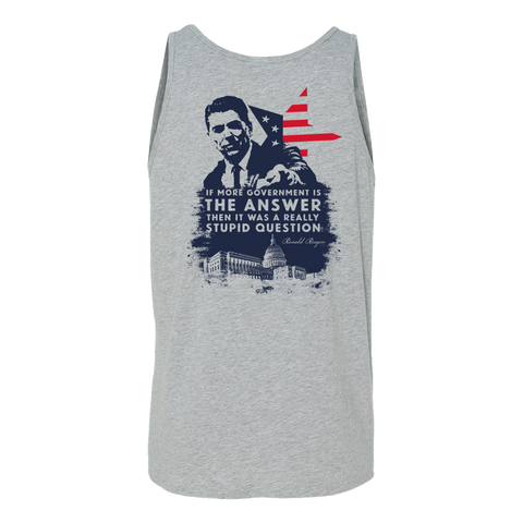 Reagan Stupid Question | Tank Top - Sports Grey