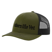 "Stubborn Ole Vet" Embroidered Hat R112 Loden/Black