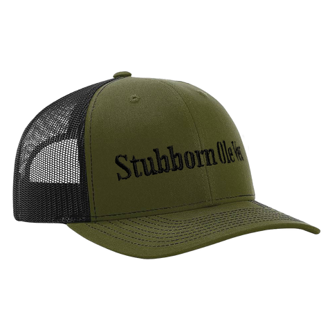 "Stubborn Ole Vet" Embroidered Hat R112 Loden/Black