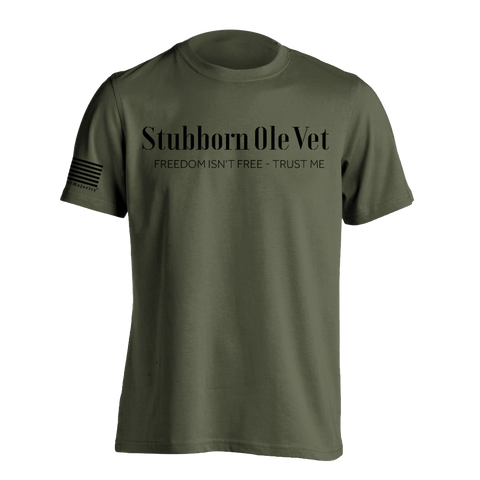 Stubborn Ole Vet | T-shirt - Military Green