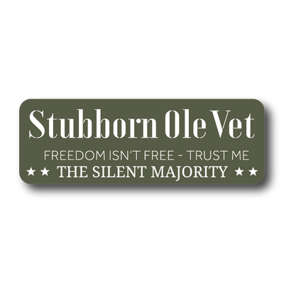 Stubborn Ole Vet | Decal - 4 inch